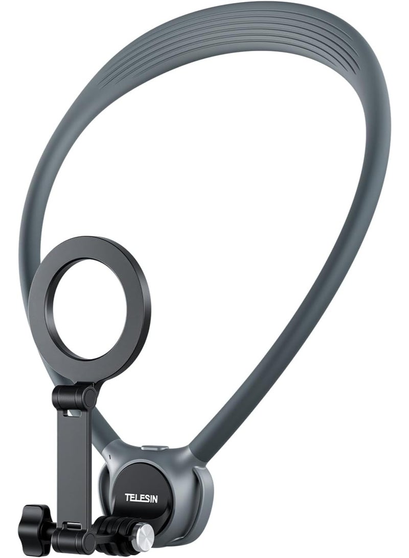 TELESIN Neck Mount Combo Set, Magnetic Phone Holder for iPhone Android, Chest Strap Hand Free POV Video Phone Stand for iPhone 16 15 14 13 Android & Action Cameras Mount For GoPro, DJI Action Cameras - Image 1